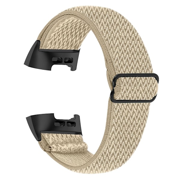 Elastiskt klockarmband för Fitbit Charge 3/3 SE/4, justerbart armband med svart kontakt Apricot Style C Fitbit Charge 3