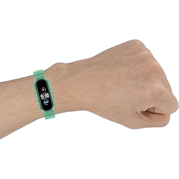 Smart klockarmband för Xiaomi Mi Band 7/6/5, transparent silikonklockarmband, ersättningsarmband handledsband för Xiaomi Black