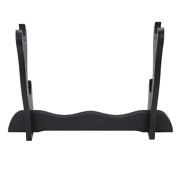 2-lags Samurai Sværd Katana Holder Stativ Beslag Rack Display Sort