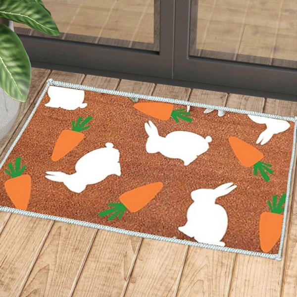 Påskdörrmatta med påskägg, halkfri entrématta för inomhus/utomhusbruk, veranda och uteplats heminredning A
