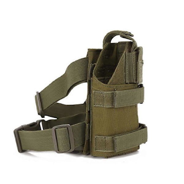 Taktisk Molle Benplattform Pistolhölster Universell Nylon Benpanel Vapenhölster Ficka Snabbkoppling Jakttillbehör tan set