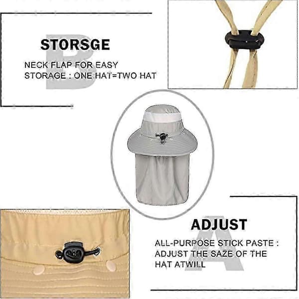 Sommer Solkrem Solhatt for Menn og Kvinner Gray