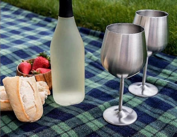 Vinglas, 2 Cocktailglas i rostfritt stål