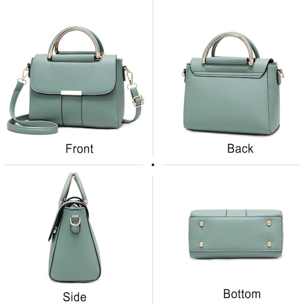 Elegant damhandväska, telefonväska, PU-läder crossbody-väska, mobiltelefonplånboksväska Verde