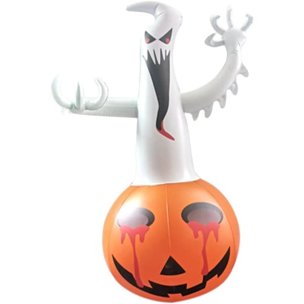 Uppblåsbart Halloween-spöke med pumpa och belysning - Utomhusdekoration