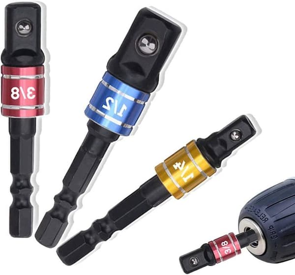 1/4\" 3/8\" 1/2\" Hylshållaradapter för slagskruvdragare