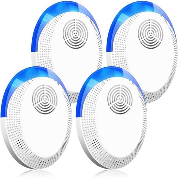 Ultraljudsinsekts- och gnagaravvisare, 4-pack, för inomhusbruk, plug-in-typ.