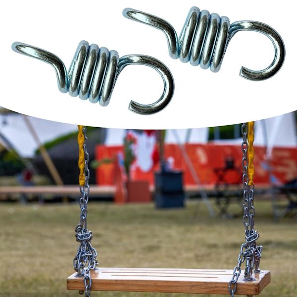 2 Stycken Fjädring Fjäder Hängmatta Fjäder Hängande Gräsmatta Yoga Uteplats Gungdelar Tillbehör Reservdel Kraftig Gungfjäder