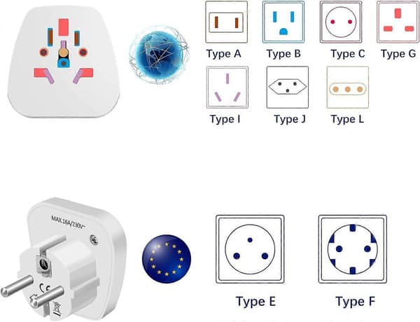 Universal Reseadapter, Reseadapter, Universal Reseadapter, Universal Reseadapter för UK/US/CA/AU till FR