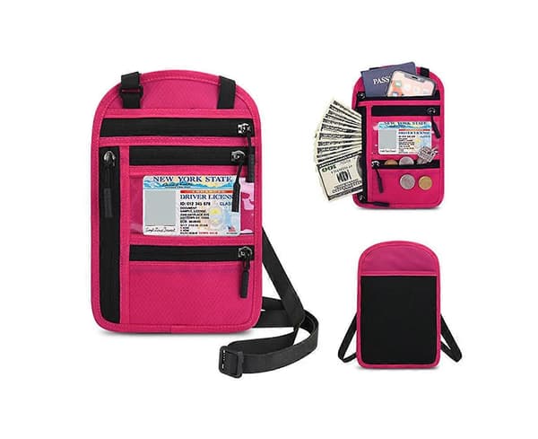 RFID-blokkerende passholder Multifunksjonell passholder - Rosa PK