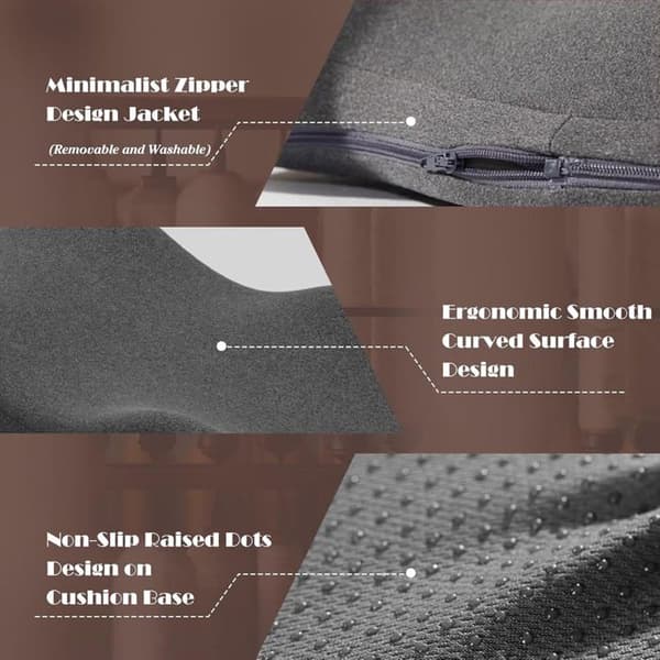 Benløftningspude - 1 stk. - Memoryskum - Ergonomisk vene-design - Til seng og sofa