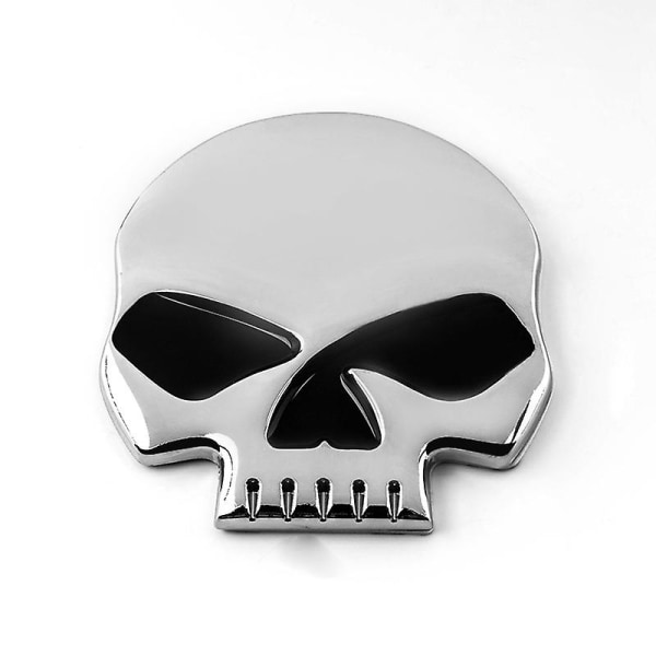 3d Skull Auto och andra fordon Metal Stickers Skull Emblem Accessoarer Sticker Car Styling Decals (silver)irisfr
