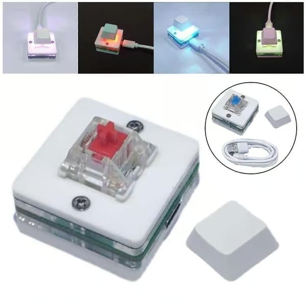 USB Mini-tangentbord med 1 knapp, programmerbart mekaniskt RGB-gamingtangentbord
