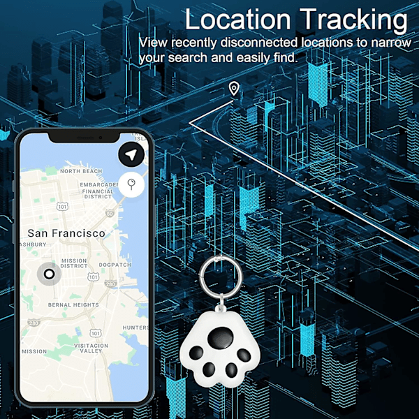 2 st GPS-trackers, söta husdjurslokalisatorer, bärbara spårningsenheter (blå, svart)
