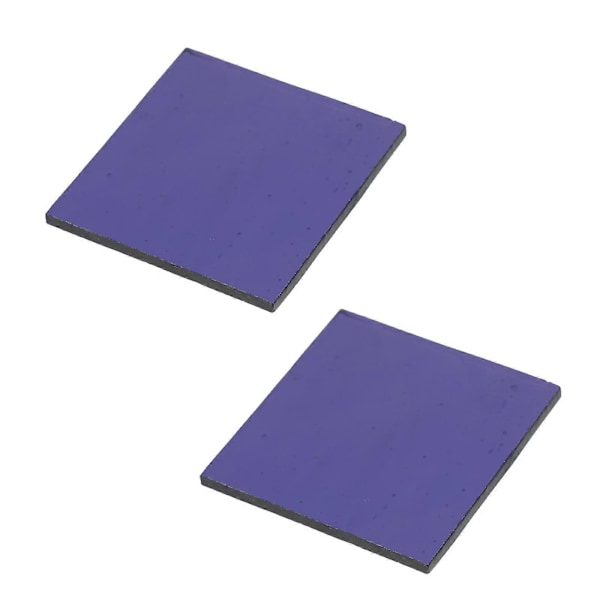 2 stk. Koboltblå Glassplate Kjemieksperiment Forsyning Eksperiment Koboltglass