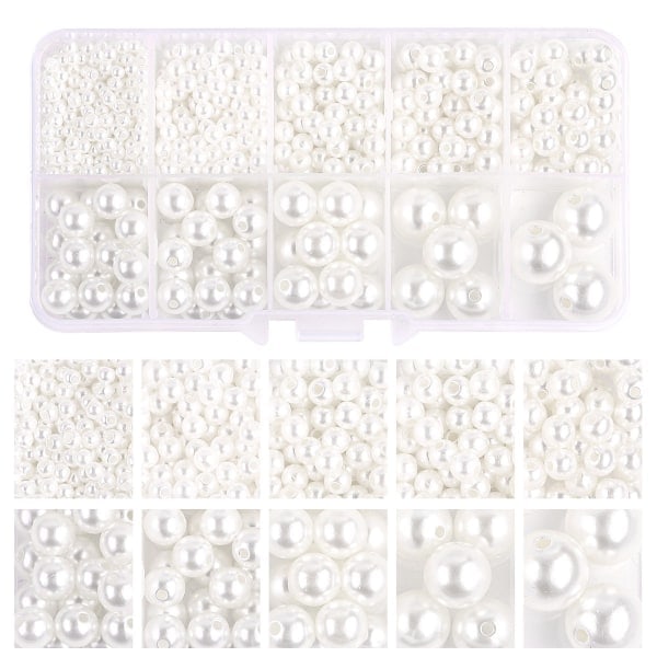 Akryl Pärlor 800st, Smyckestillverkning - DIY - Imitationspärlor