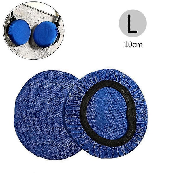 Töjbart Tvättbart Öronkåpsskydd Hörlurs Dammtätt Skydd för De Flesta On-Ear Hörlurar Inom 6-9/9-11cm Öronkuddar Blue Large