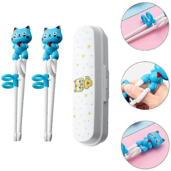 Barn Chopsticks Hjälpare Vänsterhänta Chopsticks Träning 2 Par White