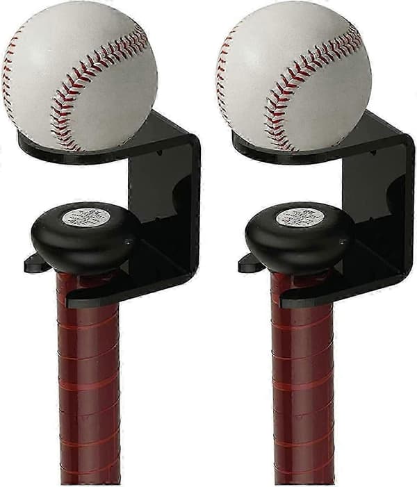 Akryl Vægmonteret Bat Rack - Anti-Rust Displayholder til Baseballbats