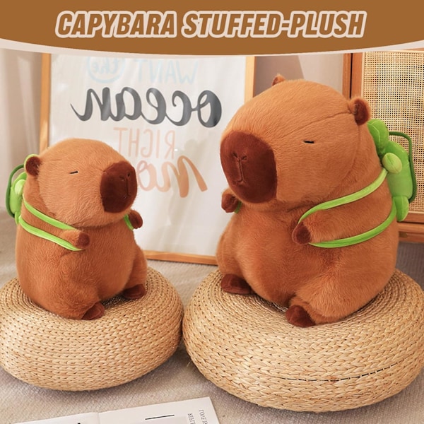 Capybara Plysjleker, Søt Capybara Plysj, Simulering Capybara Plysj med Skilpaddepute, Søte Capybara Plysjdukker, Plysj for