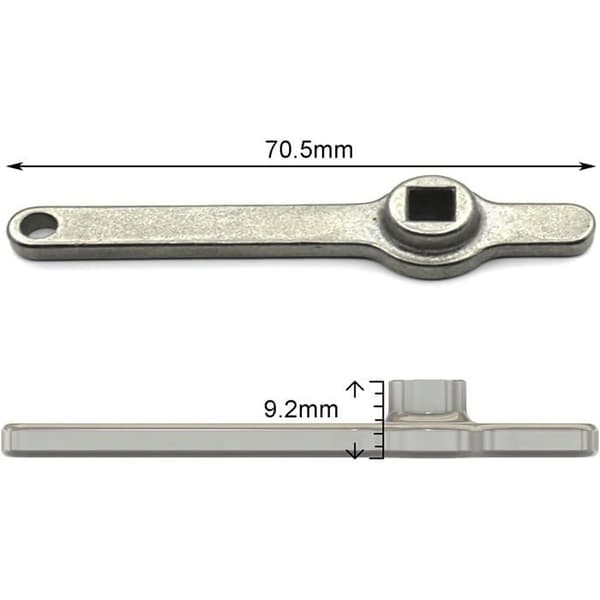 Universal radiatornøgle, 5 mm, rustfrit stål