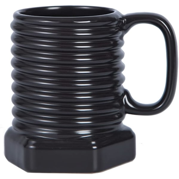 380ML Kreativ Skrueformet Keramikkrus Keramikk Kaffe Kanne Drikkekrus Kaffe Kanne Drikkekopp 3D Kanne Gave Kanne Kapasitet Black