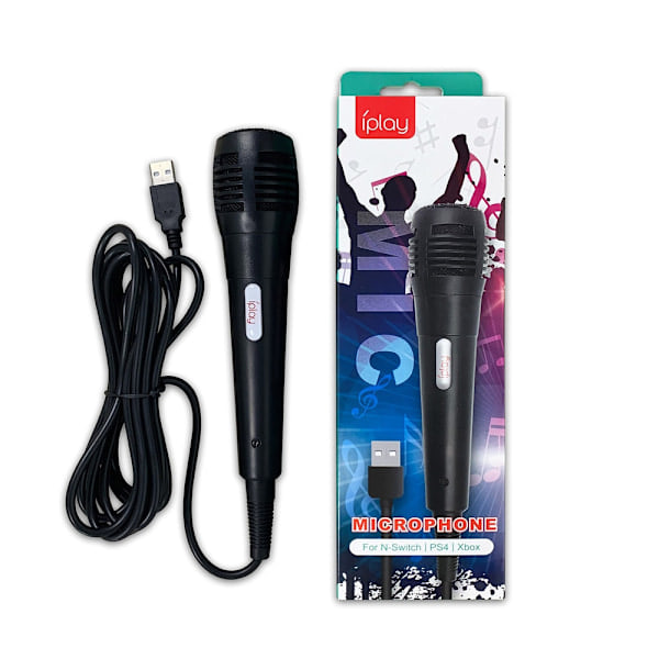 USB-kablet Mikrofon Karaoke Mikrofon til Nintendo Switch Wii PS4 Xbox PC Computer Kondensator Optagelsesmikrofon Ultra-bred