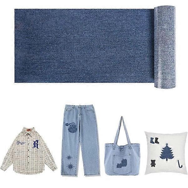 5 ruller/pakke stryke-på denimlapper store denimlapper