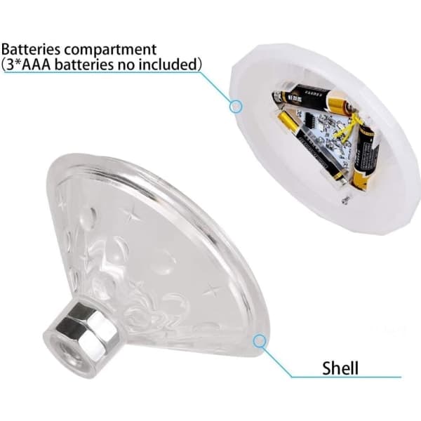Flydende LED-badekarslamper til pool, diskobad, dam, swimmingpool, badelegetøj til børn, 7 tilstande, blandede farver, batteridrevet