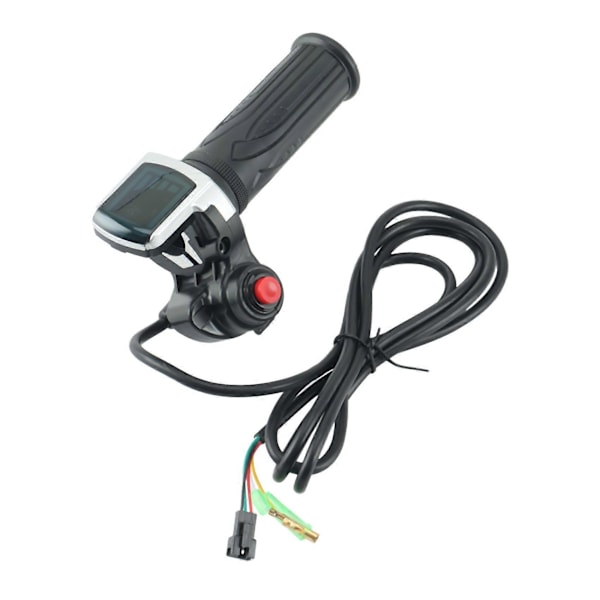 48V Elektrisk Cykel Scooter Hastighetsreglage LCD-Display med Strömbrytare EBike Twist Gasreglage Accel