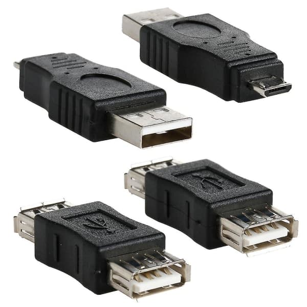 10 kpl Mini-muunnin USB-uros - naaras Micro USB -liitinjatkoadapteri