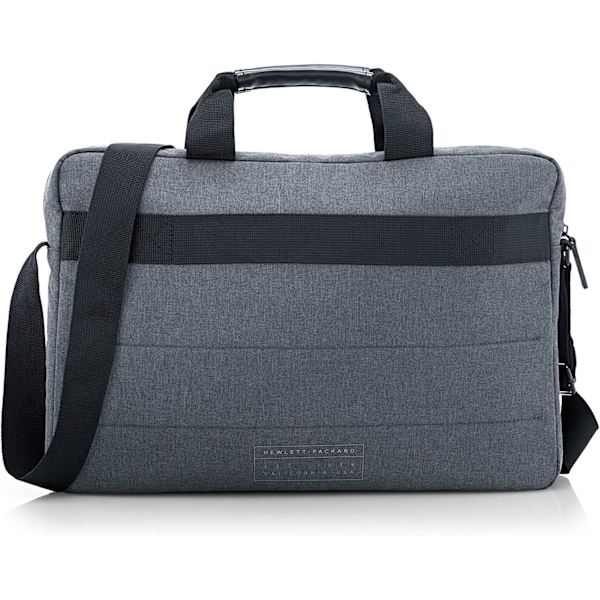 15,6\" Laptopväska - (Toppdragkedja, Vadderat Fack, Ytterficka, Justerbar Rem, RFID-skydd), Grå