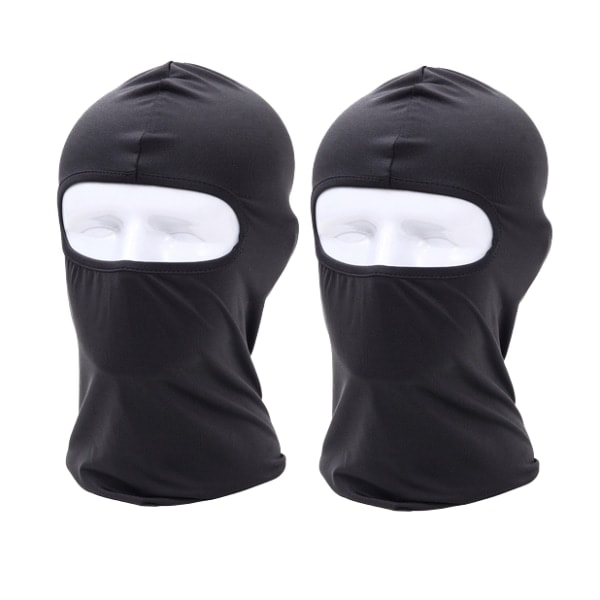 Balaclava / Skidmask / Motorcykelhuva Svart 2pcs