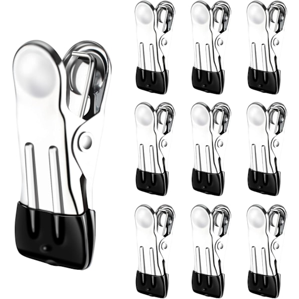 Pack of 10 Clothes Pegs For Washing Line Pegs Stainless Steel Laundry Pegs  Storm Pegs for Clothes Jeans Socks