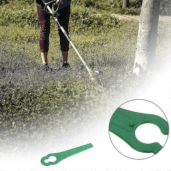100-pakning 8,3 cm plastgressstrimmerblad Erstatningsblader Gressklipperblader for gressklipper