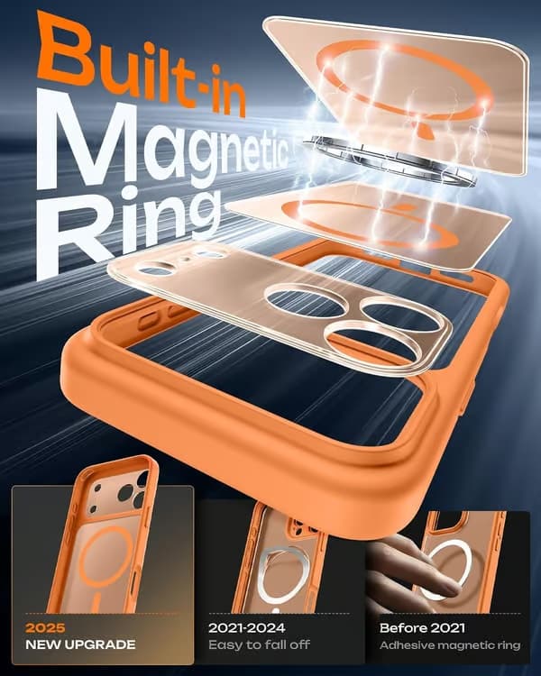 MagSafe-kompatibelt skal för iPhone 17 Pro 6,3 tum (Orange-iPhone 17 pro)