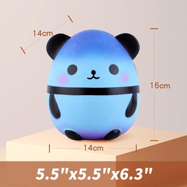 Squishies Panda Egg Jumbo Squishy Hidasti Nouseva Puristava Leikki Hajuinen Kawaii Squishies Eläinlelu Lapsille Aikuisten 1 Kpl 1 pc Galaxy