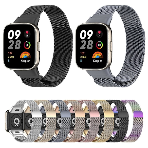 Metallinen ranneke Xiaomi Redmi Watch 3 / Mi Watch Lite 3 -kelloon Space Grey