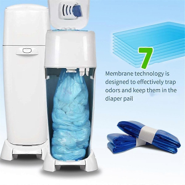 10 stk Bleiebøtte Refillposer Kompatible med Diaper Angelcare Bleiebøtter Refill for Trygge Havner Stuer