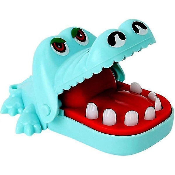 Klassisk Bite Fingerleke Krokodille Leke (blå)