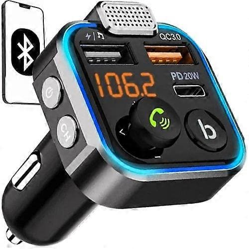 Bluetooth FM-sender og lader 20w - For bilen - Billader