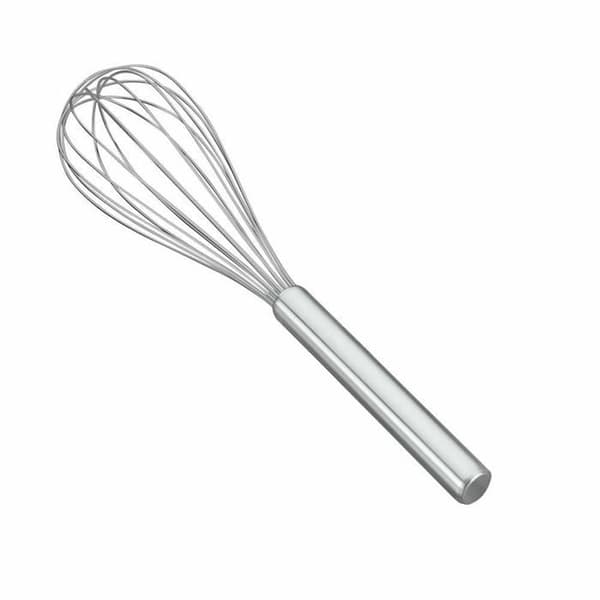 Robust 8-tråds piskeris i rustfrit stål, 30 cm, sølv