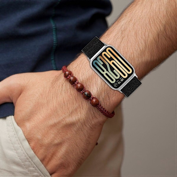 Smart Klockarmband för Xiaomi Redmi Watch 5 4 Xiaomi Smart Band 9 Pro 8 Pro Nylon Elastisk Flätad Rem Multicolor Army Green