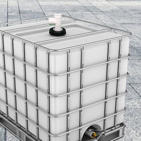 Vaskbart nylonovertræk til IBC-tanke med udluftning, velegnet til IBC-regnvandstanke, (sort 165 mm)