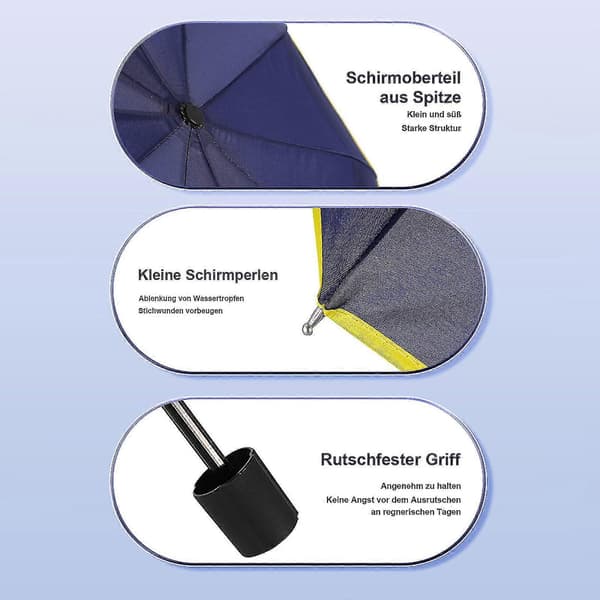 Överdimensionerat vindtätt golfparaply med dubbel takventil Navy blue