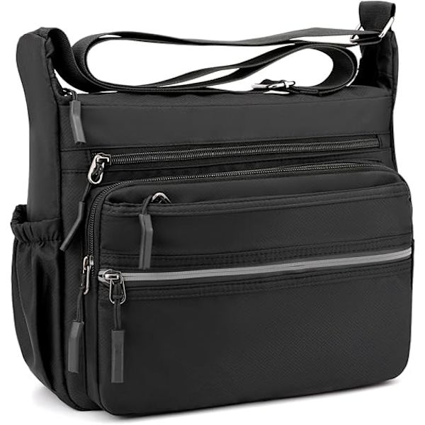 Messenger Bag, Herr, Vattentät Stor Axelväska, Flera Fickor och Fack Crossbody Väska för Kontor, Affärer, Cykling, Vandring