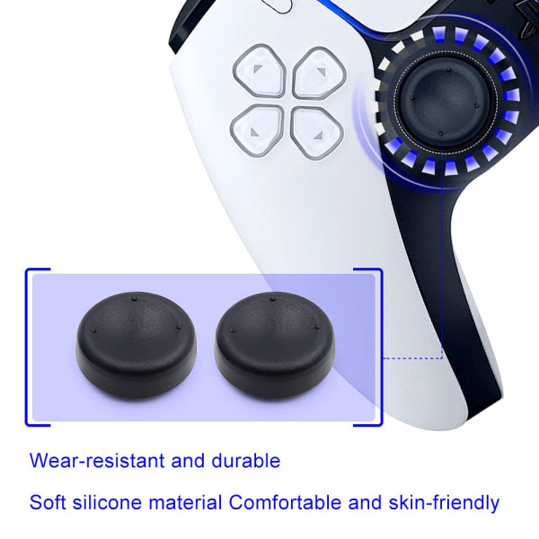 8 stk PS5 Gamepad Thumb Stick Grip Cap Joystick Ekstra høyt deksel