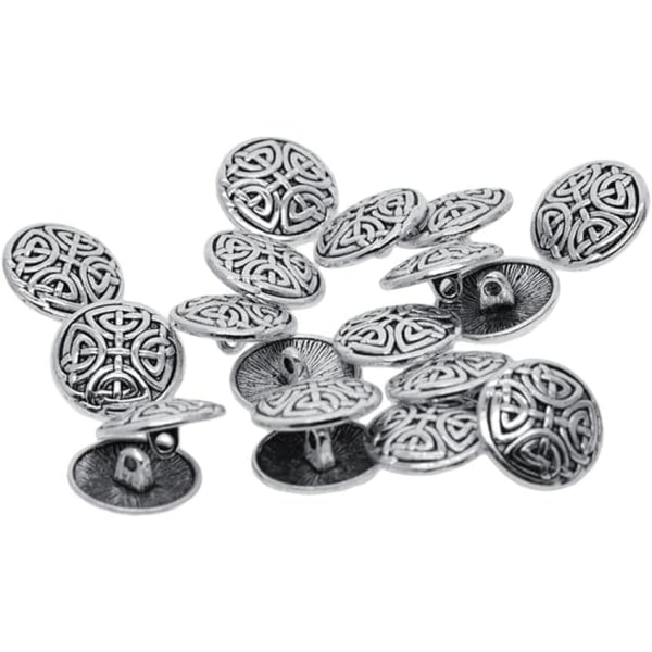 20 kappaletta Vintage Metal Shank -nappi, hieno käsityö Viking -napit - 17mm Labyrinth