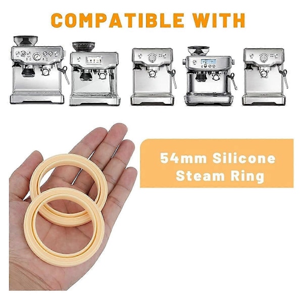 6 st 54mm Silikon Ångring för Espressomaskin 878/870/860/880/450/500 och Sage 880/878 Ersättning