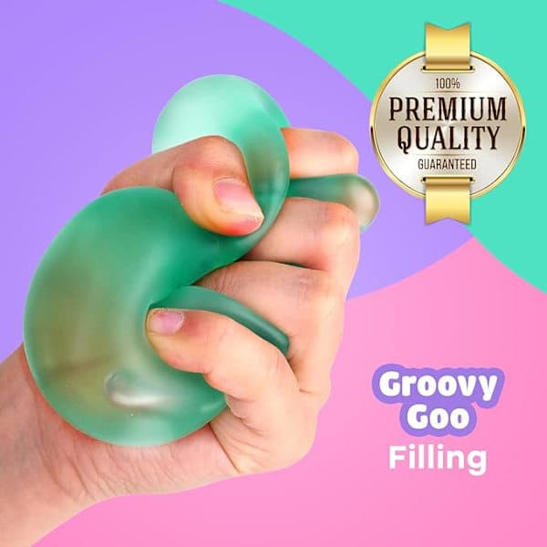 Squishy Sensor Fit Squeeze Cube – Gelfylld Elastisk Klämboll, Mjuk Glassboll med Långsam Återhämtning, Stressavlastande Leksak PURPLE Flow pattern block 3cm